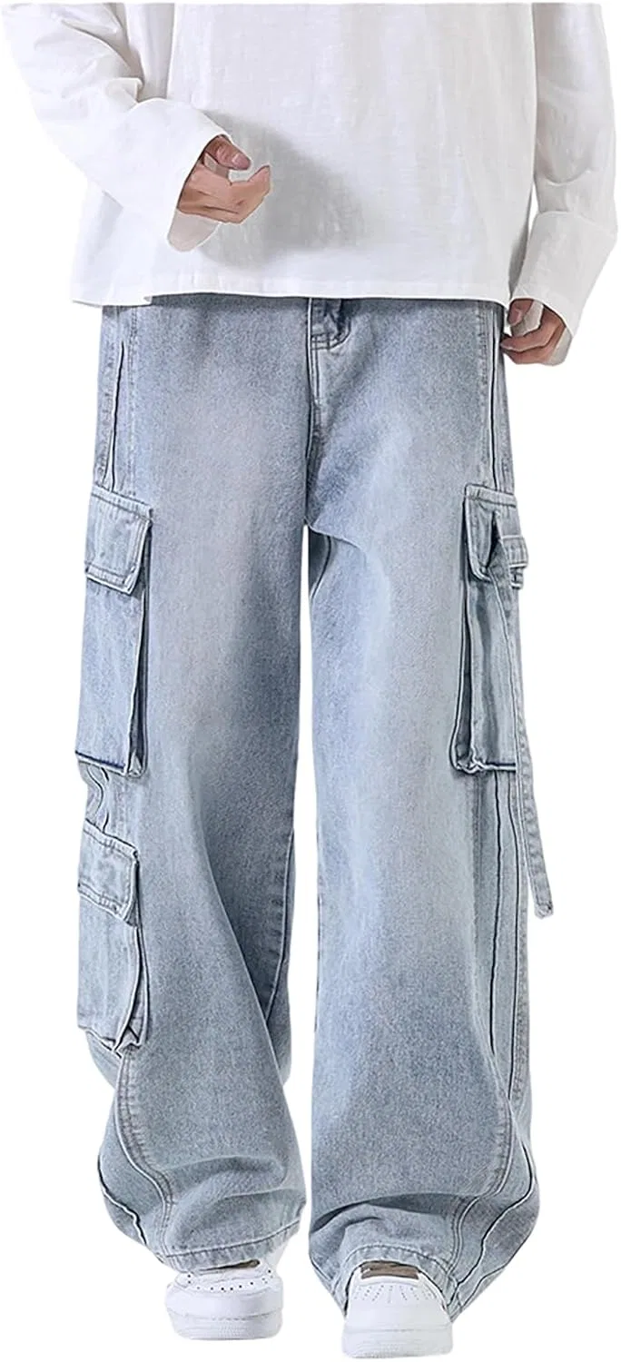 Джинсы свободные, Oversized, Denim, 13