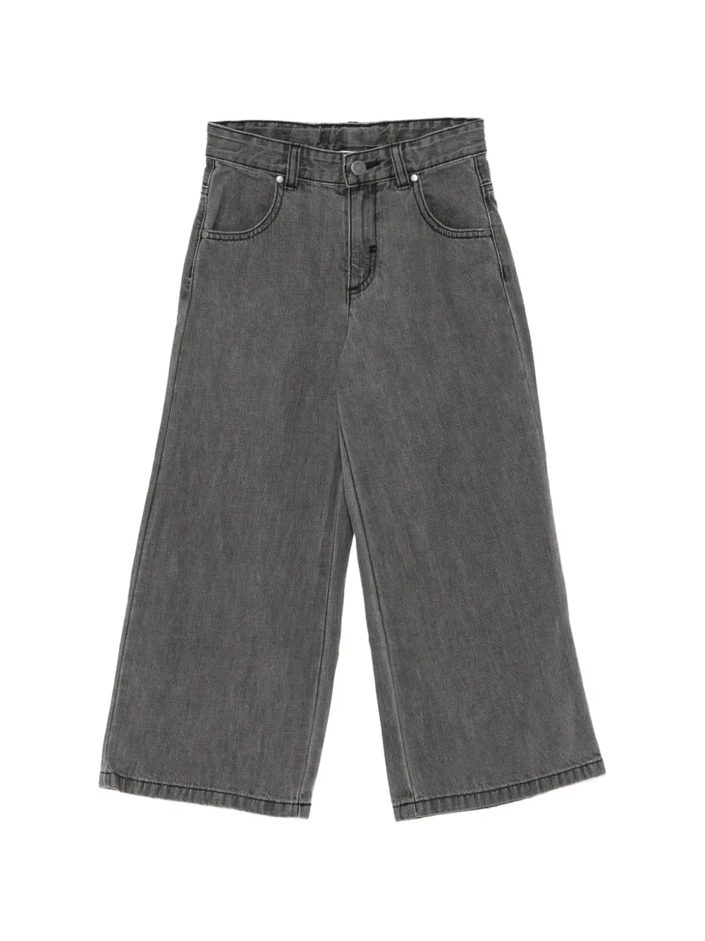 Джинсовые брюки прямого кроя Stella Mccartney Kids, серый