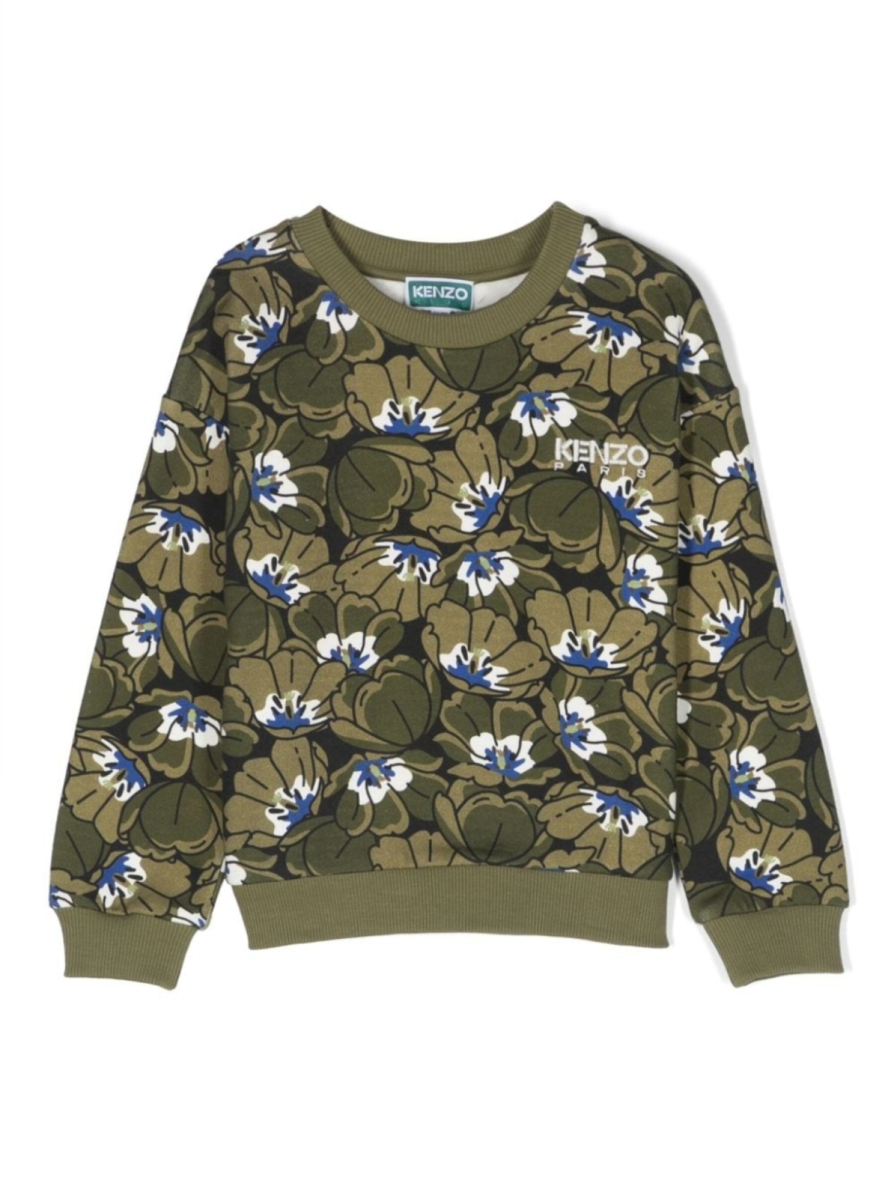 

Kenzo Kids толстовка с цветочным принтом, зеленый