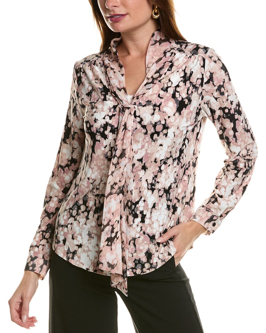 

Топ Anne Klein в смешанной технике, черный
