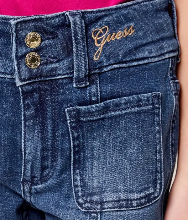 Джинсы flare fit Guess, темно-синий — фото 4