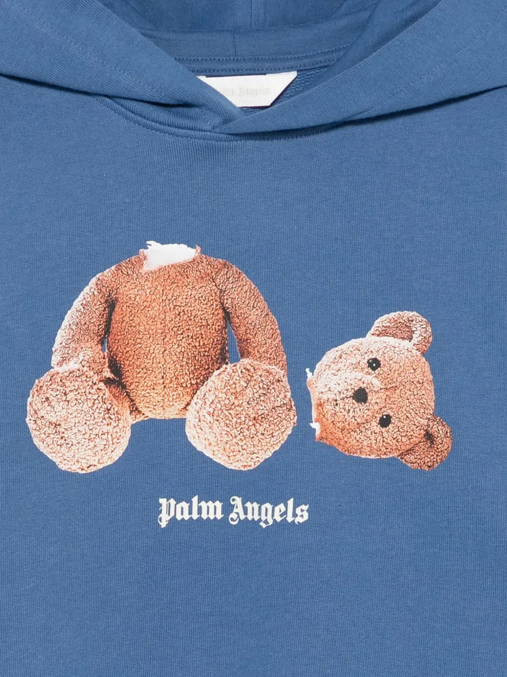 Толстовка с рисунком плюшевого мишки Palm Angels Kids, синий — фото 3