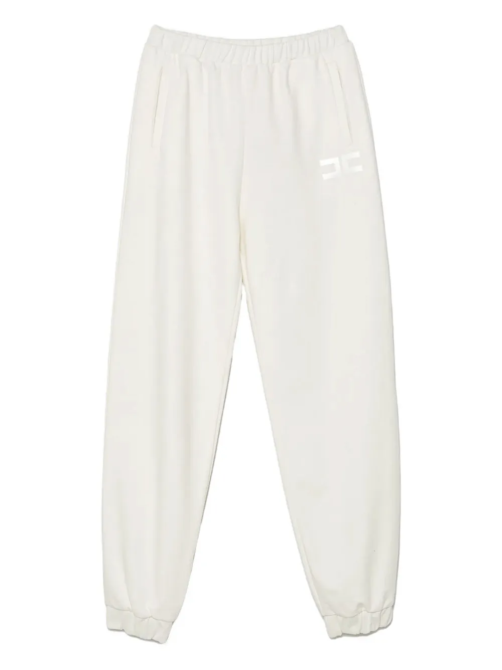 

Спортивные брюки с логотипом и эластичными манжетами Elisabetta Franchi La Mia Bambina, белый