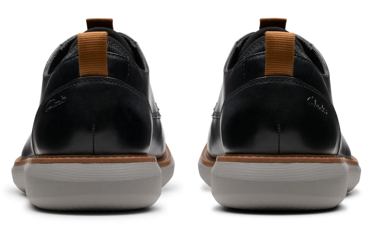 Clarks Мужские повседневные туфли из коровьей кожи черные — фото 4
