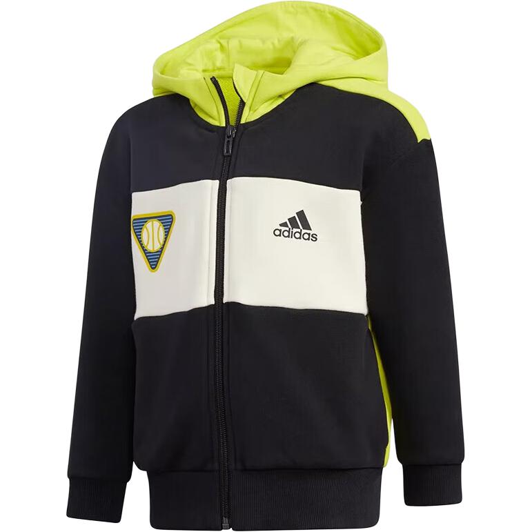Куртка Adidas черная зеленая для детей 3-7 лет