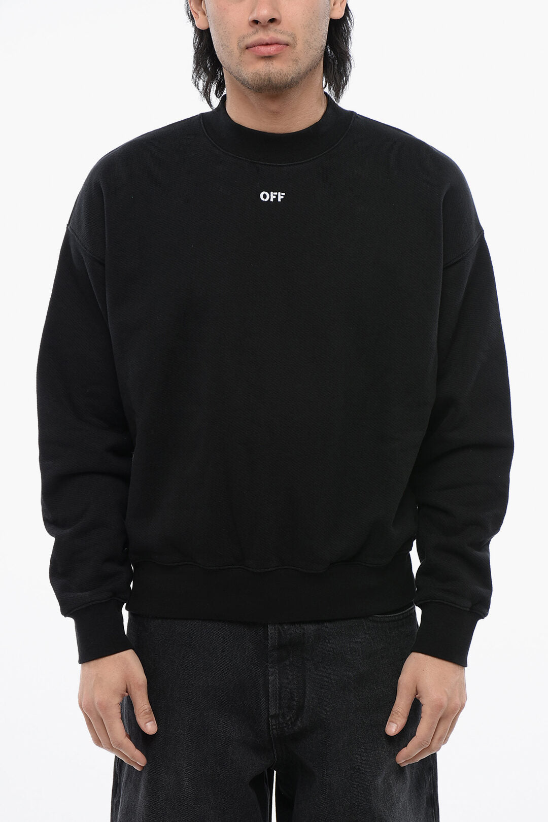 

Свитшот Off-White Skate-Fit из матового хлопка с круглым вырезом