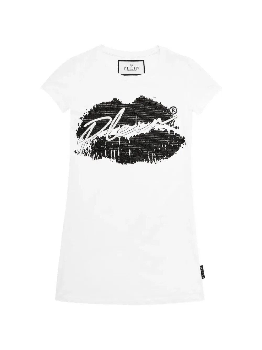 Платье-футболка Kiss Plein Philipp Plein Junior, белый
