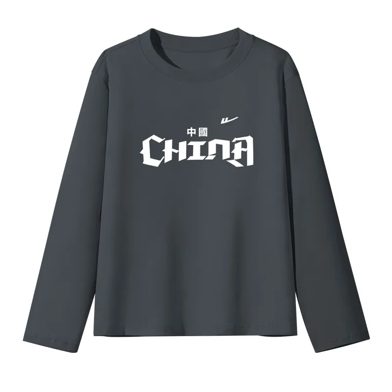 Футболка для детей с круглым вырезом WARRIOR, Iron Gray/White China