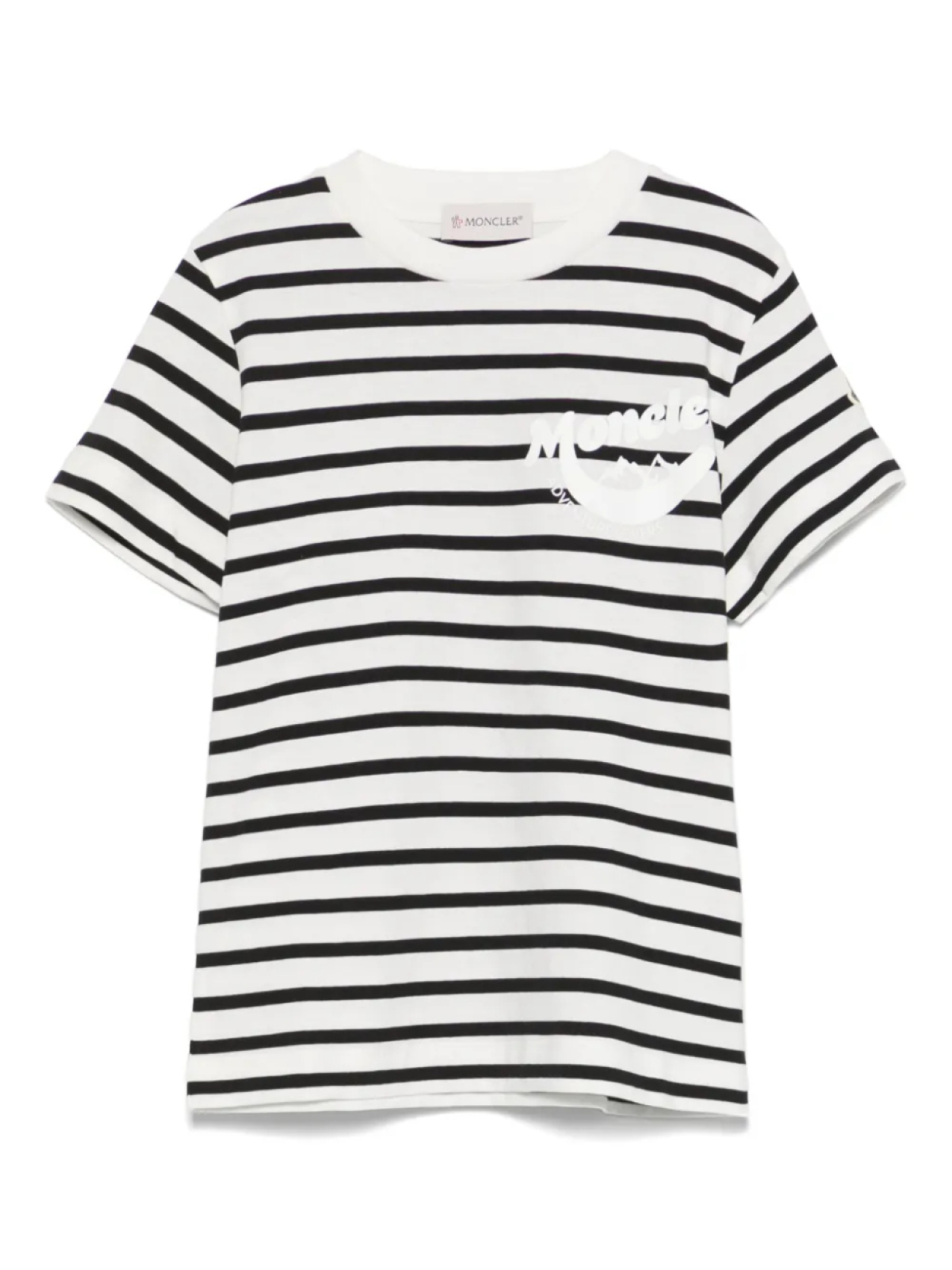 

Moncler Enfant футболка в полоску, белый
