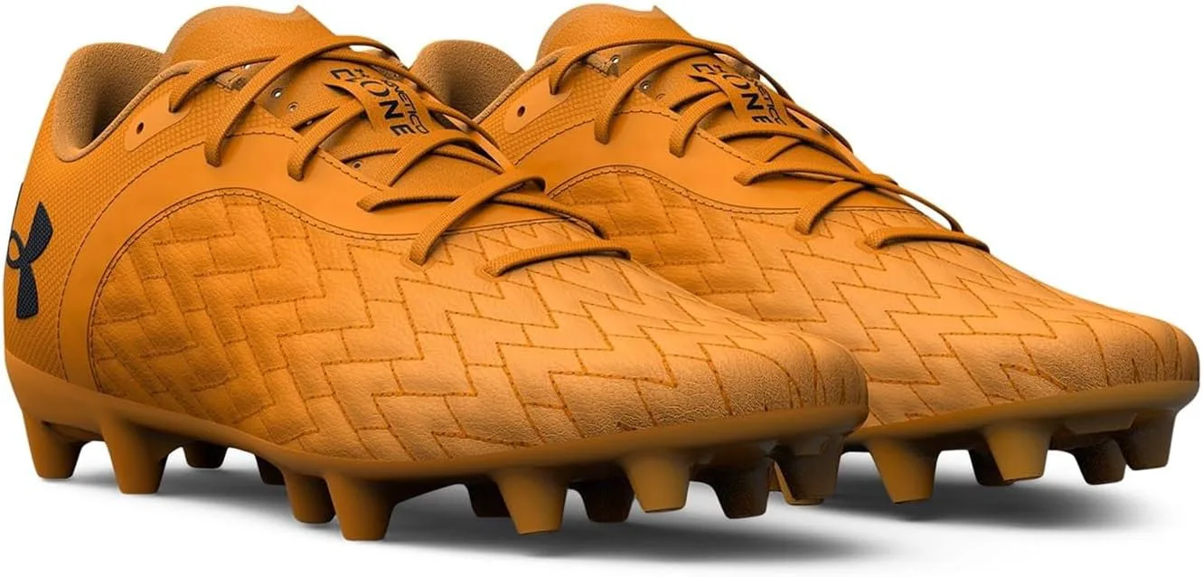 Бутсы для футбола на твердое покрытие Under Armour Clone Megnetico Premier 2.0 для мужчин, оранжевый/желтый/черный — фото 2