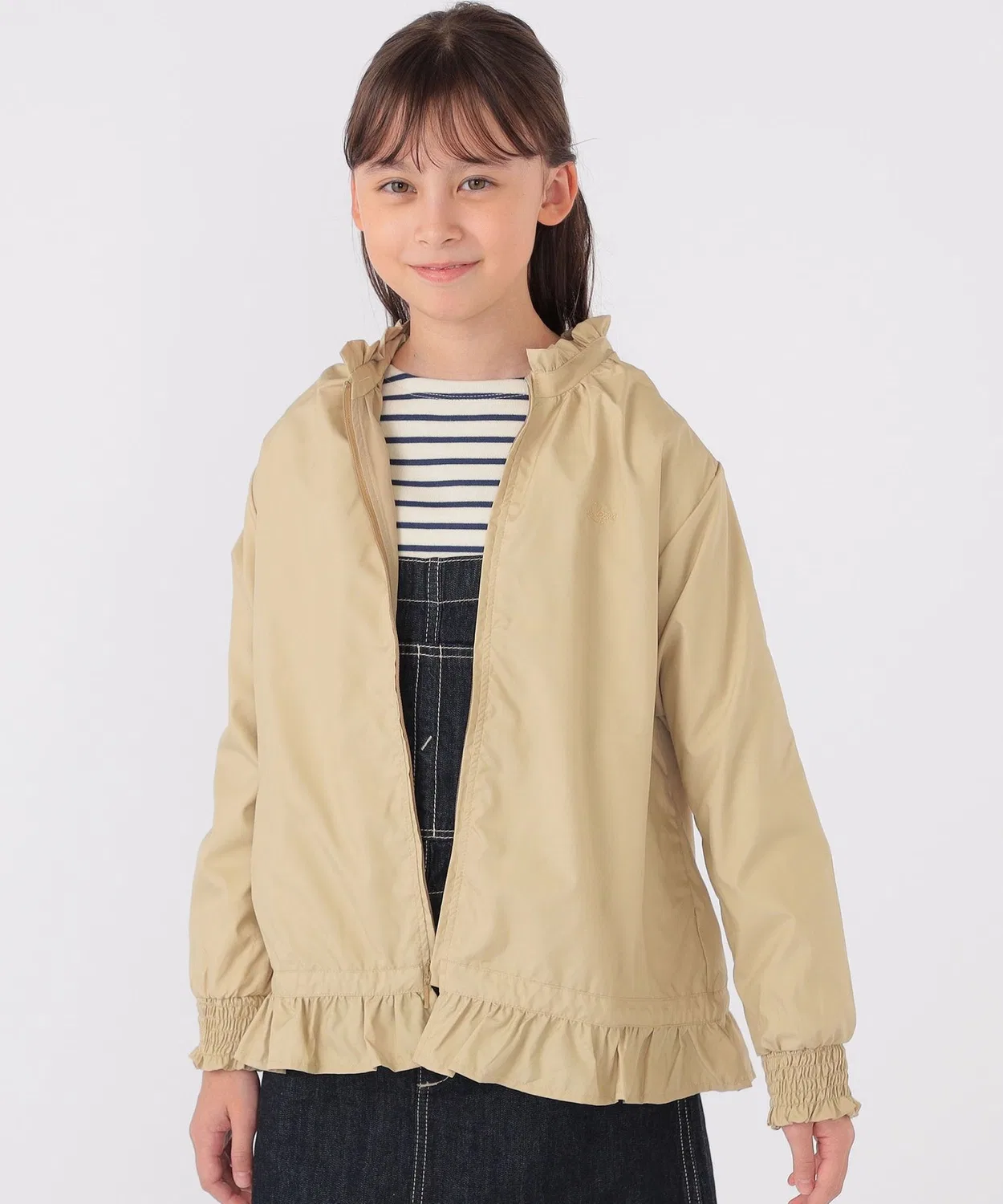 Детская куртка-парка с оборками, SHIPS KIDS, бежевая, 140-150 см — фото 2