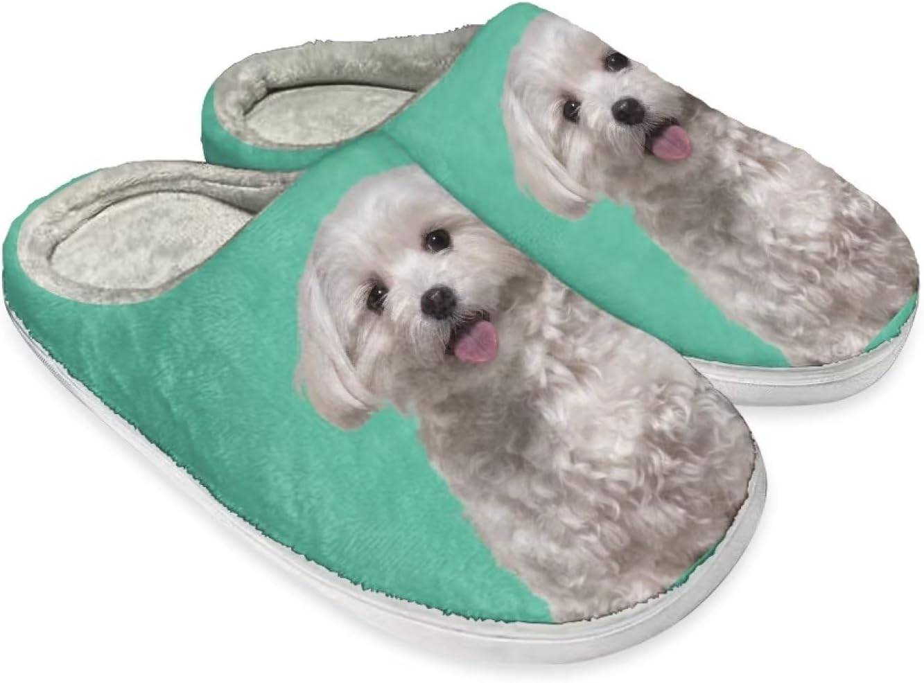 

Уютные пушистые домашние тапочки для женщин и мужчин, закрытые плоские плюшевые хлопковые тапочки для дома, мягкая нескользящая резиновая подошва, тапочки для дома и улицы Wanzuoeng, бирюзовый