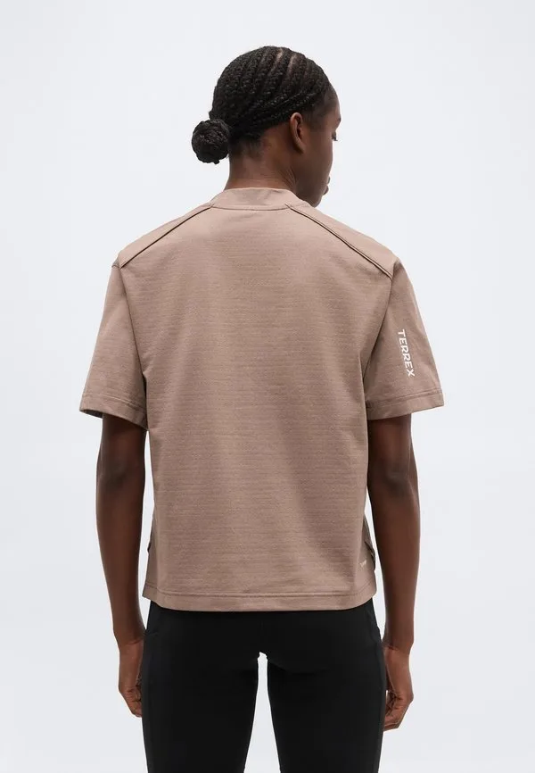 Футболка для трейлраннинга xploric Adidas Terrex, Trace Brown — фото 3
