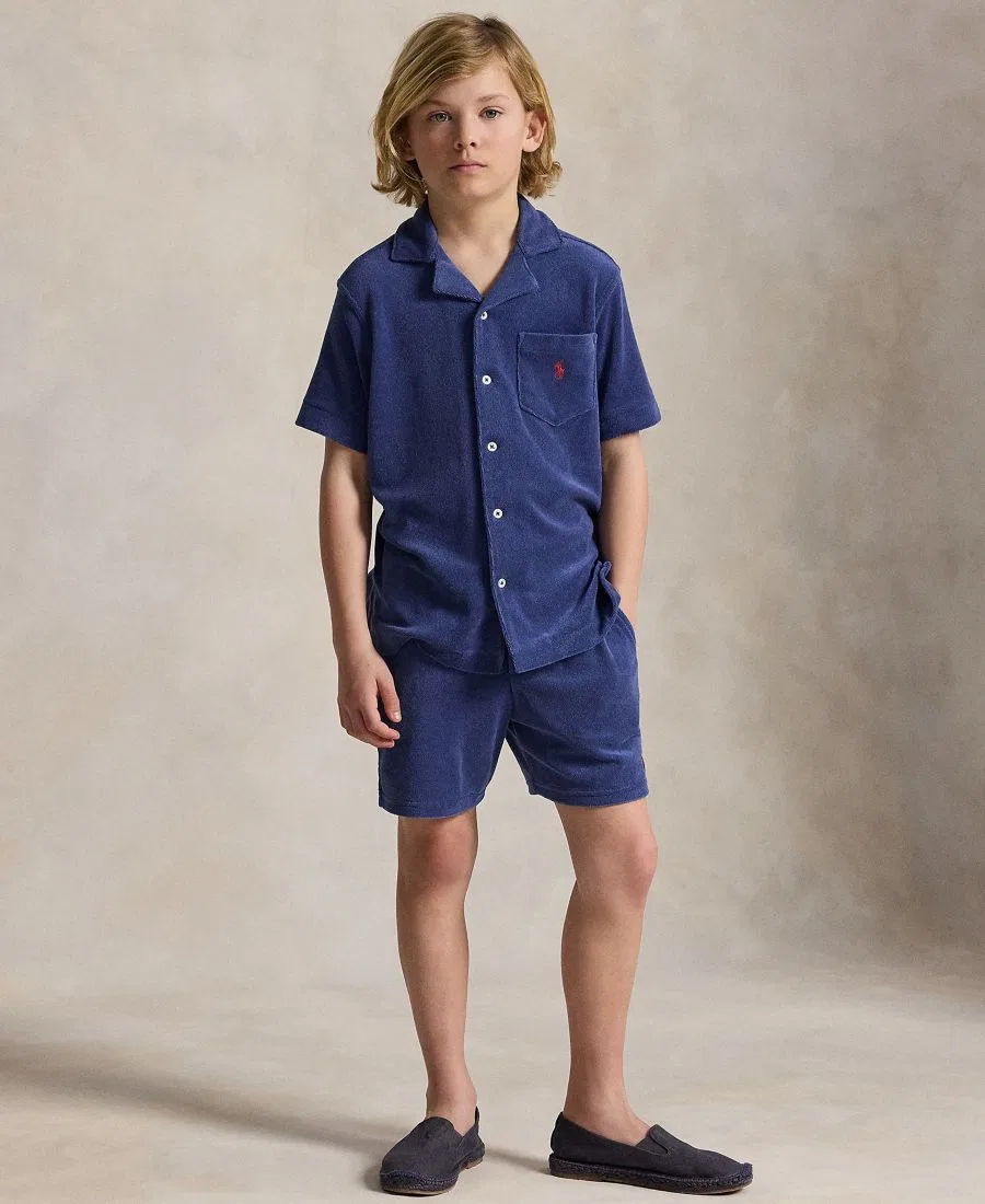 Детская футболка с коротким рукавом Terry Camp (8-20 лет) Polo Ralph Lauren, темно-синий — фото 2