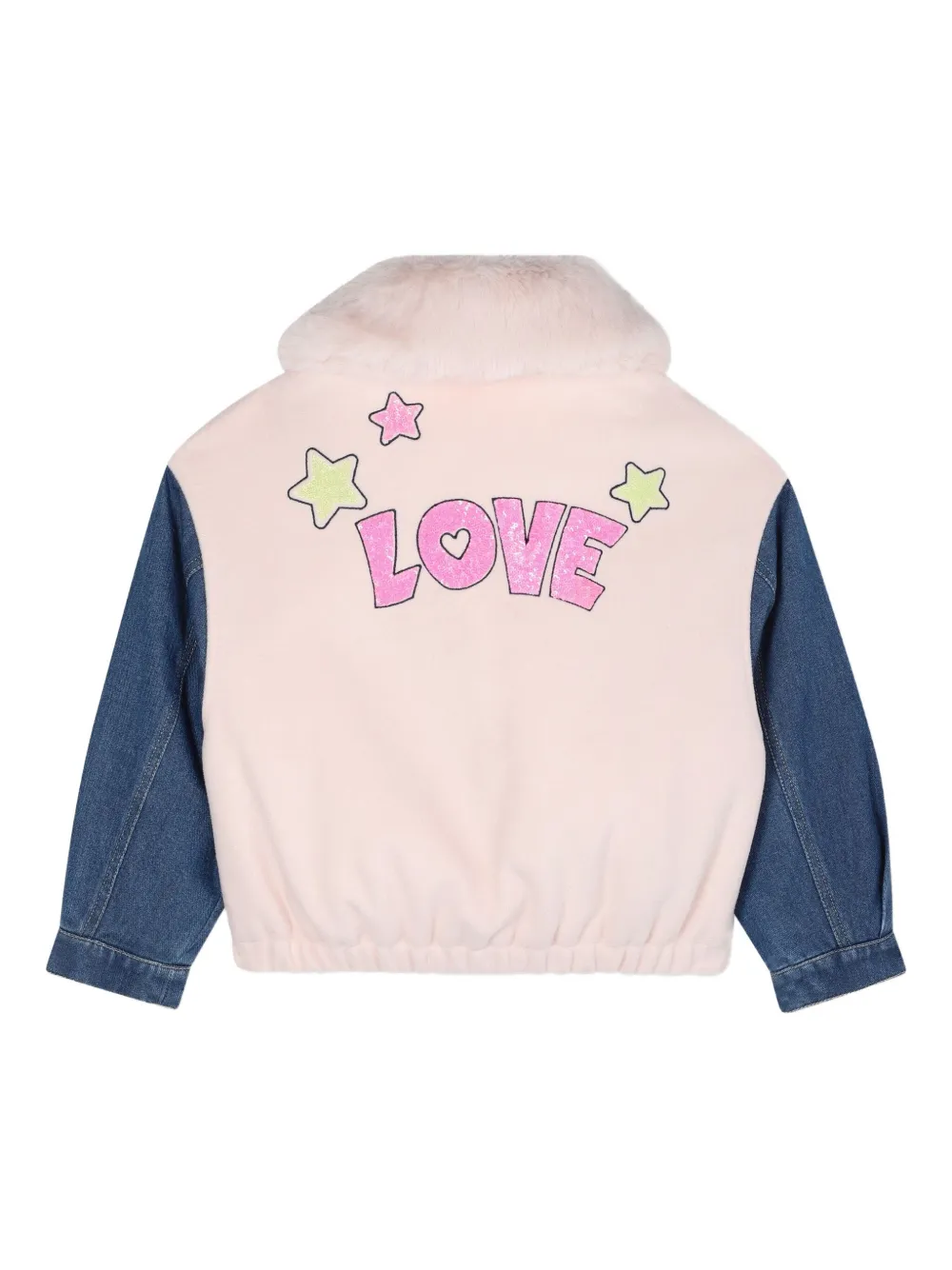 Куртка с воротником из искусственного меха Billieblush, розовый — фото 2