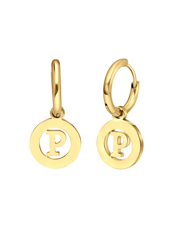 

Серьги круглые в форме буквы «П» Lucardi