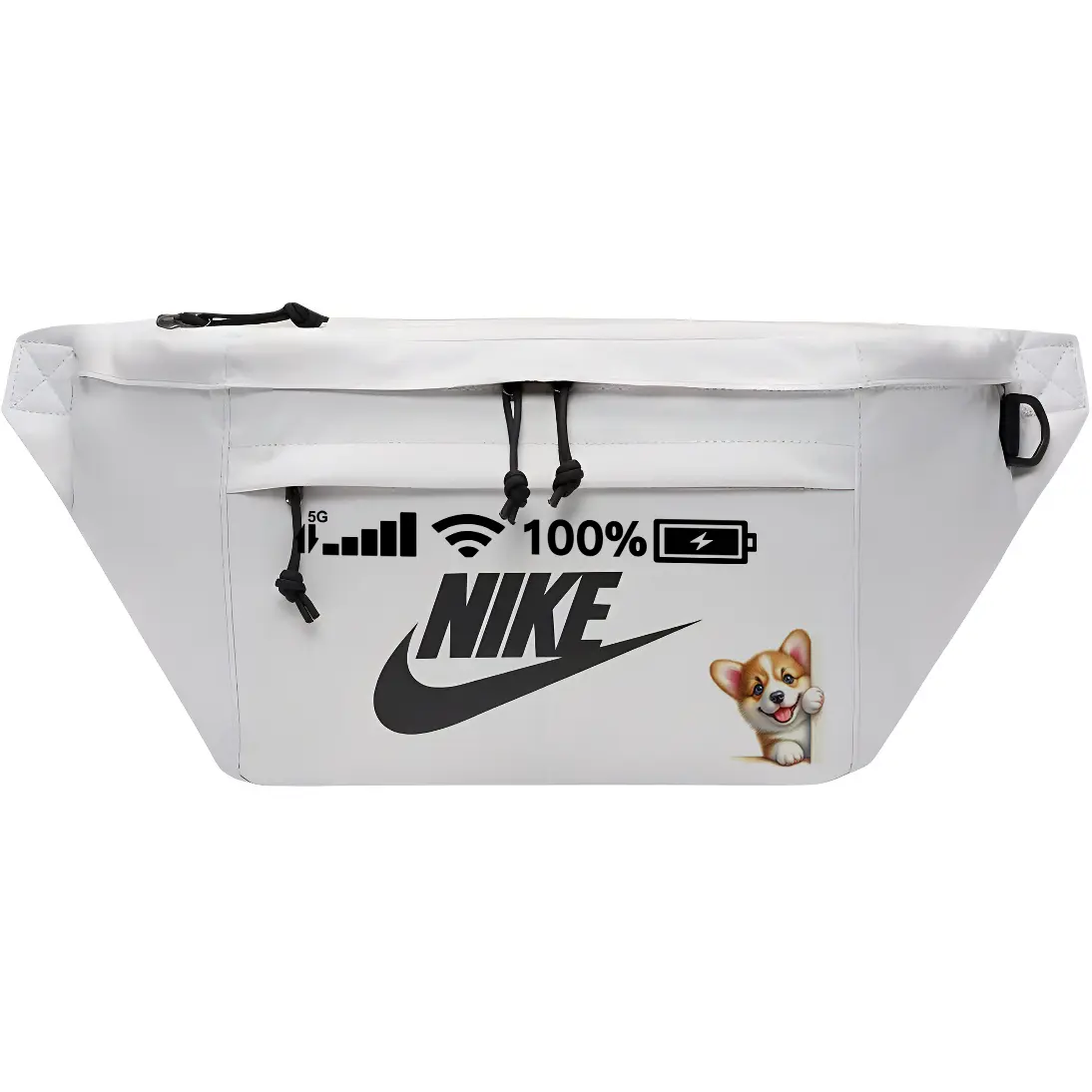 

Сумка через плечо из ткани, сумка-слинг, поясная сумка унисекс, серая Nike, Naughty Cat