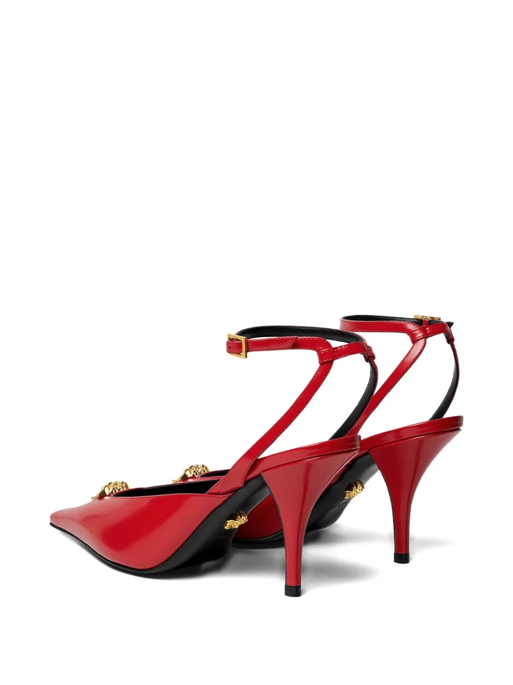 Туфли 85mm La Medusa-head pumps VERSACE, красный — фото 3