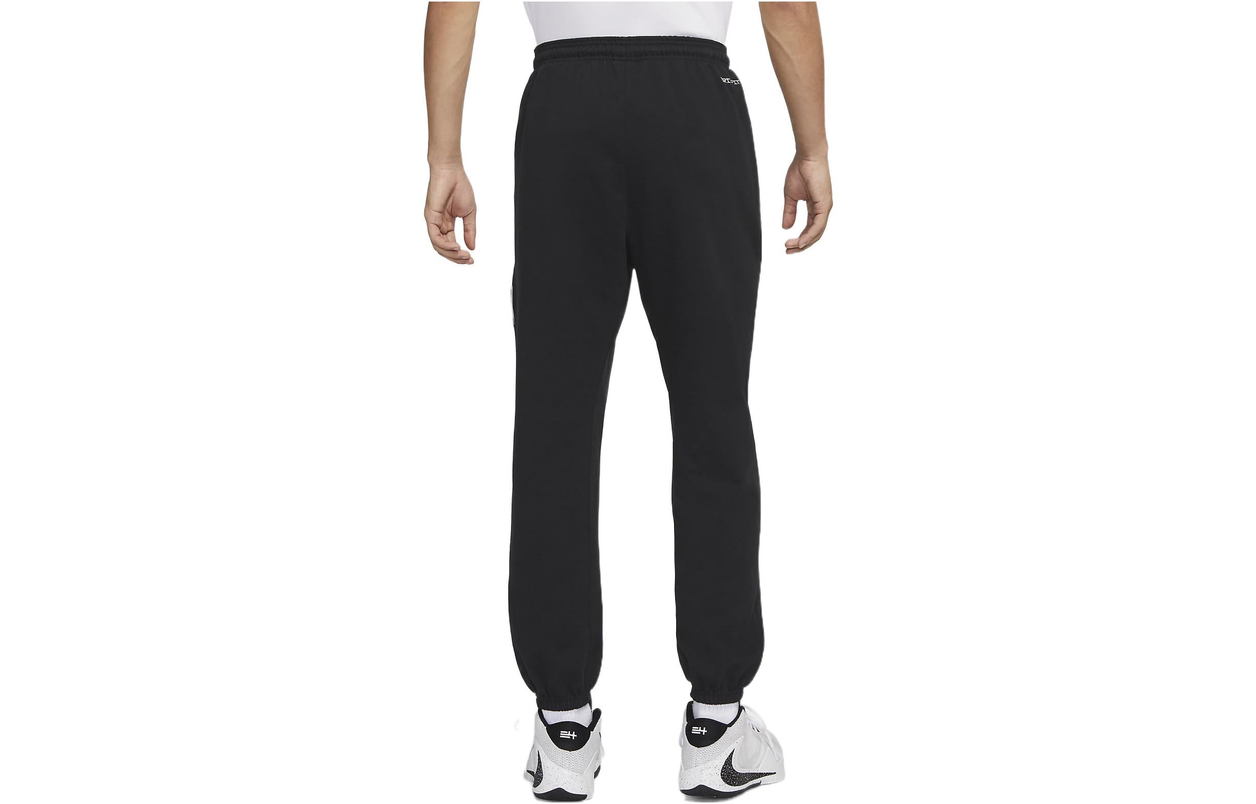 Спортивные брюки Men's Nike Pattern Printing Lacing Casual Bundle Feet Sports Pants/Trousers/Joggers Black DR6405-010 — фото 4