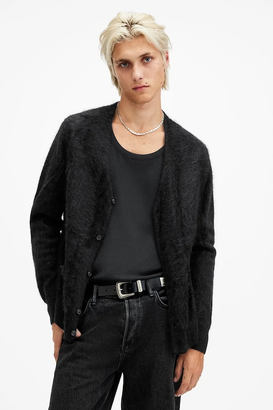 

Кашемировый кардиган ABEL Allsaints, черный
