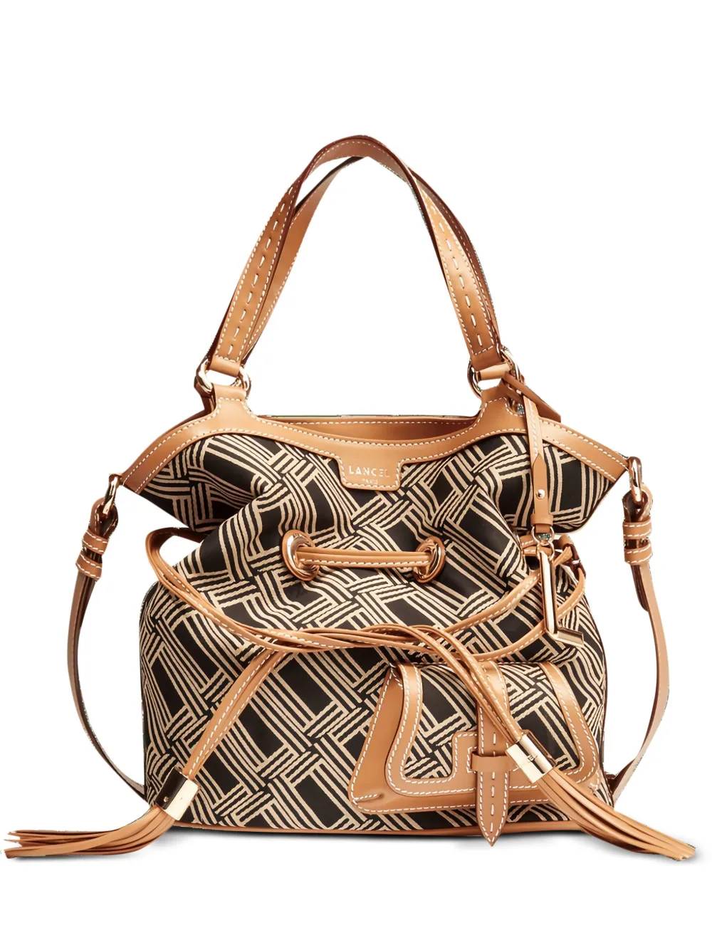 

Сумка-ведро Premier Flirt с геометрическим узором Lancel, нейтральный