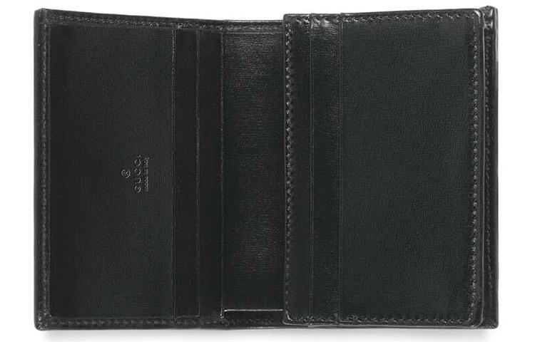 GUCCI Кошелек Jackie 1961 Leather Clutch Card Holder, маленький, женский, черный — фото 4