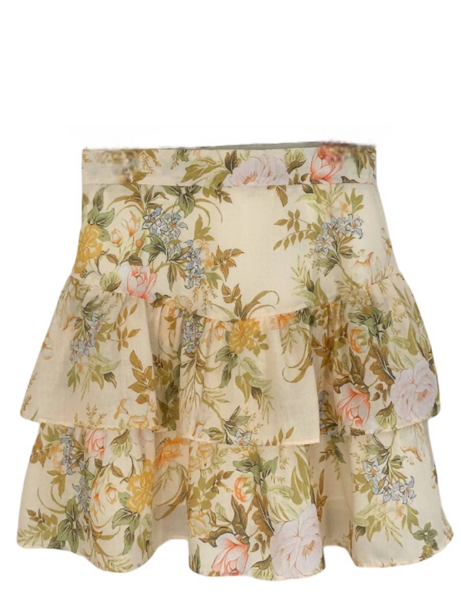 

Юбка с оборками Floral Garden желтого цвета BEULAHSTYLE