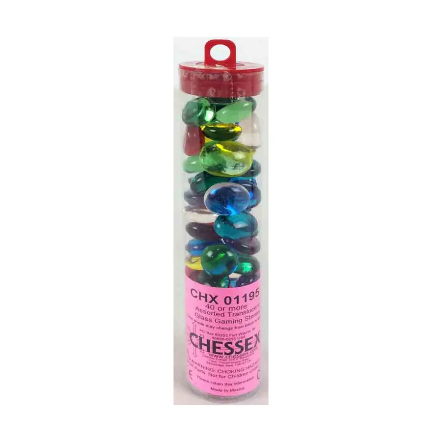 

Полупрозрачные смешанные цвета (40), Glass Gaming Stones (Chessex)