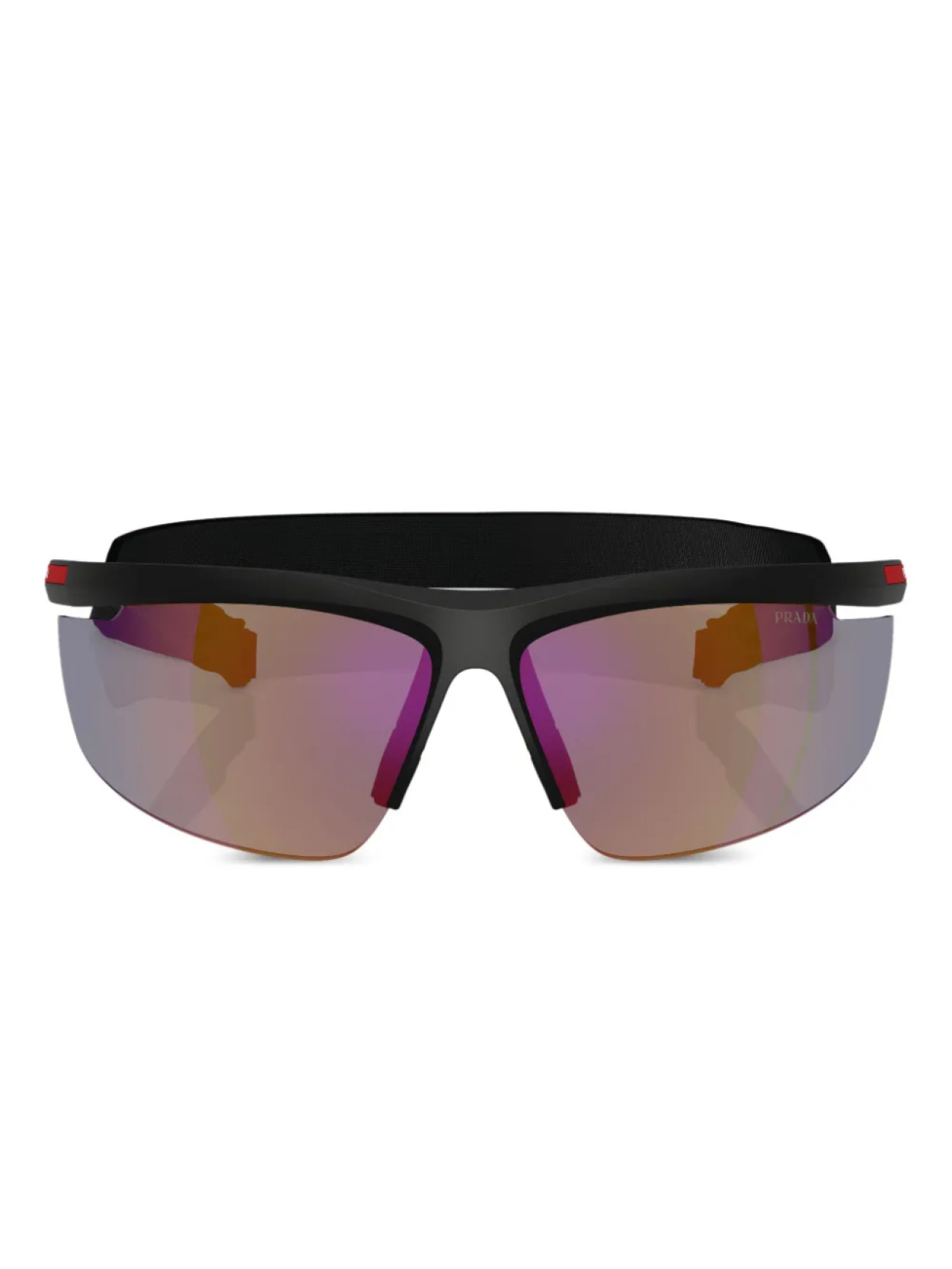 

Prada Linea Rossa shield-frame солнцезащитные очки, черный