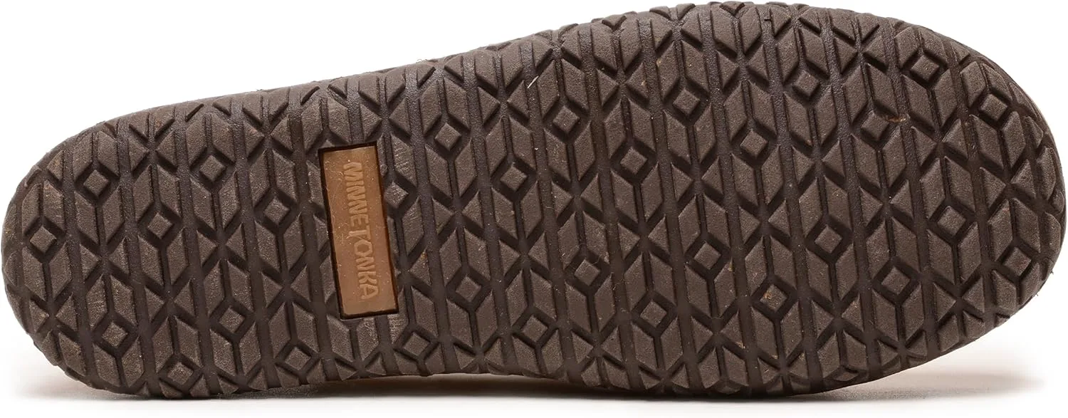 

Мужские замшевые мокасины Minnetonka Tobie с меховой подкладкой из овчины и прочной подошвой для дома и улицы, коричневый