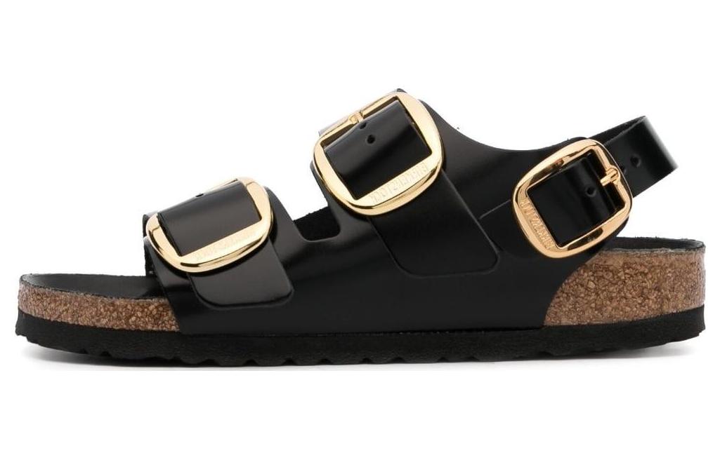 Birkenstock Сандалии Women's Milano Big Buckle Natural Patent Leather Narrow 'Black' Women's