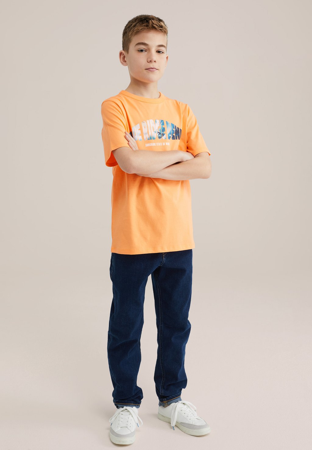 

Футболка с принтом BLUE RIDGE WE Fashion, оранжевый