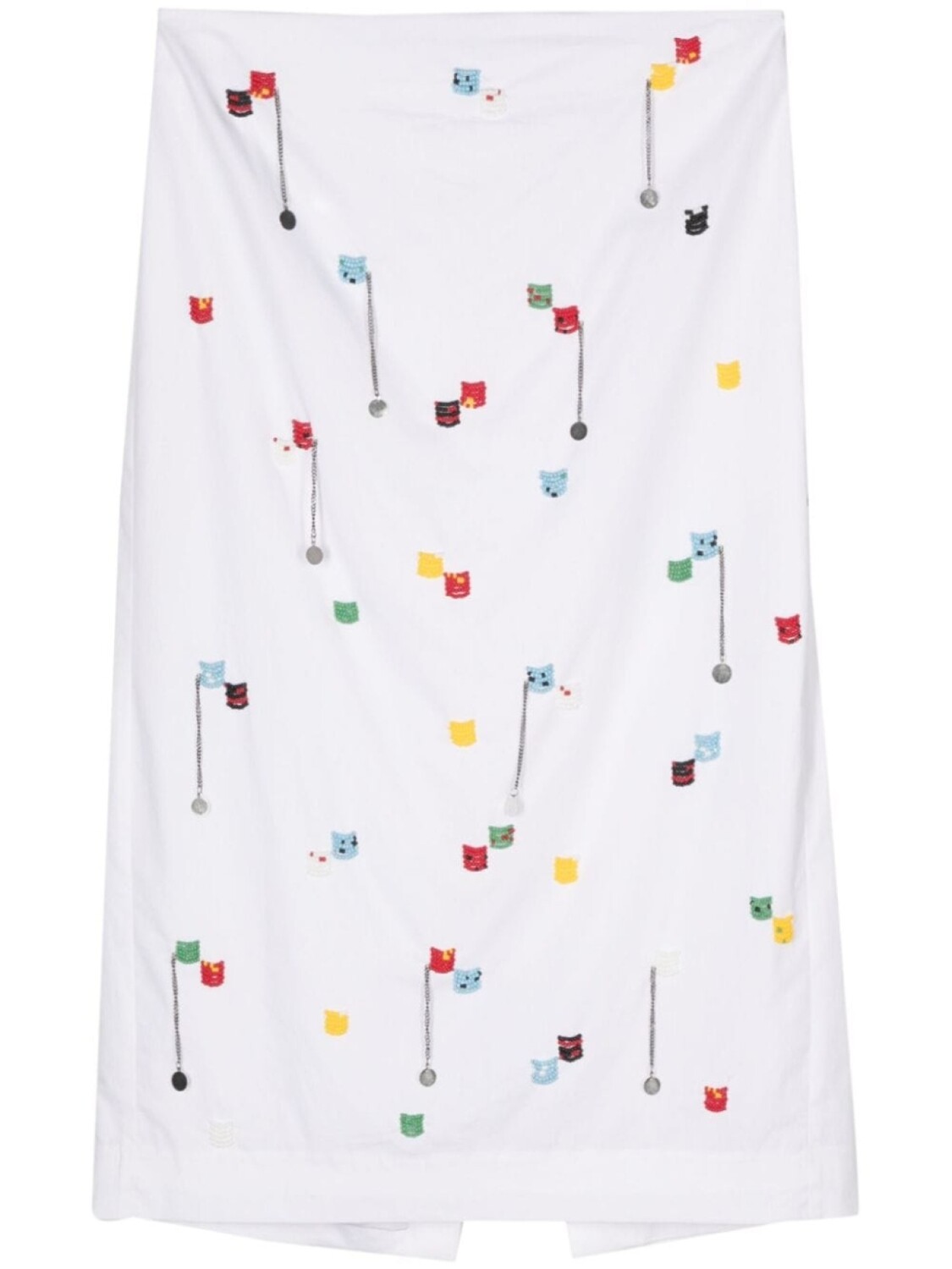 

Декорированная юбка миди MSGM, белый