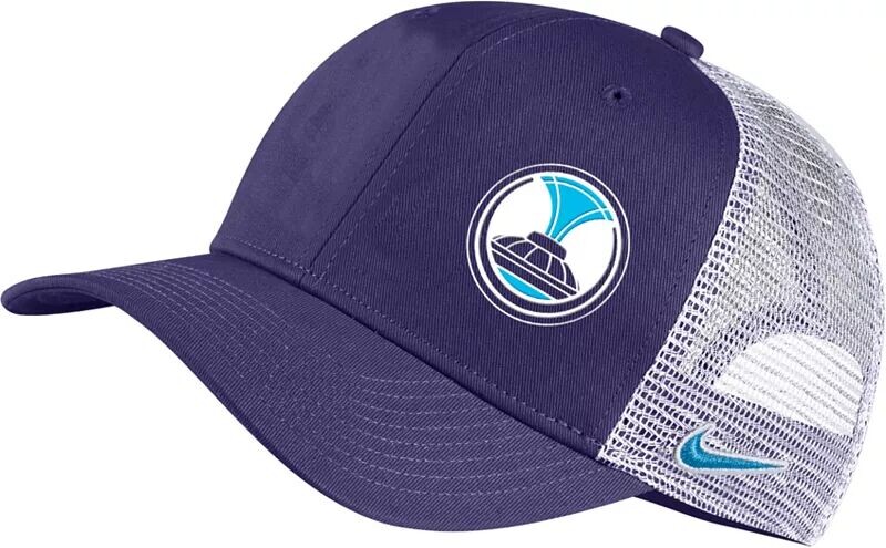 

Регулируемая кепка дальнобойщика Nike Orlando Pride 2023 Logo Purple Snapback