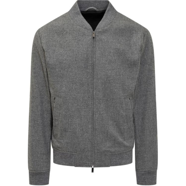 

HUGO BOSS Двусторонняя молния облегающая куртка, Gray