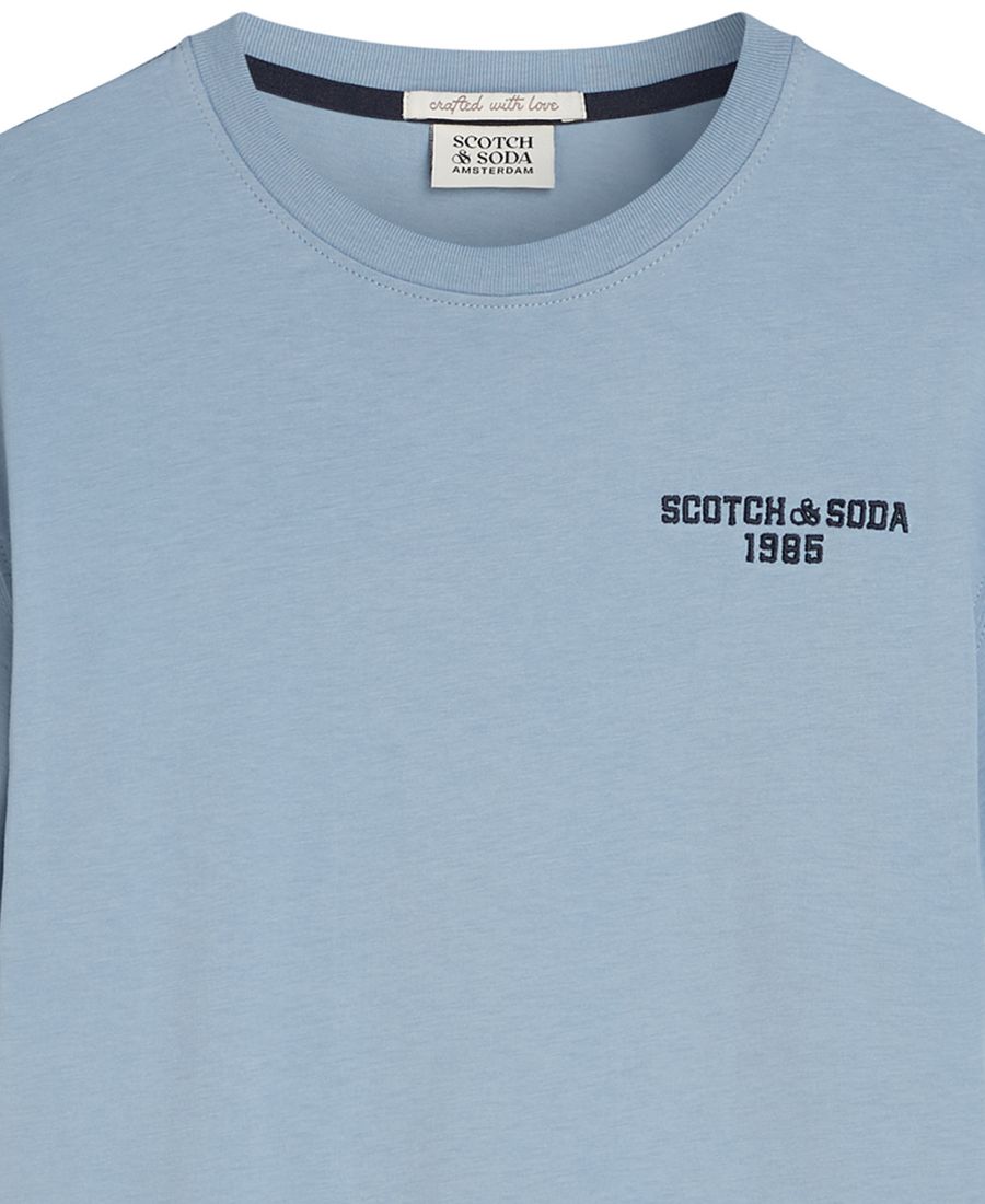 Детская футболка с коротким рукавом и графическим принтом, размер 8-16 SCOTCH & SODA, Light Blue — фото 3