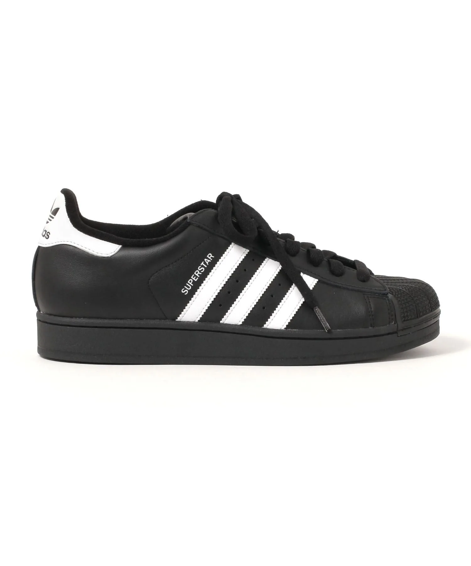 Мужские кроссовки из натуральной кожи SUPERSTAR 2 adidas черные — фото 3