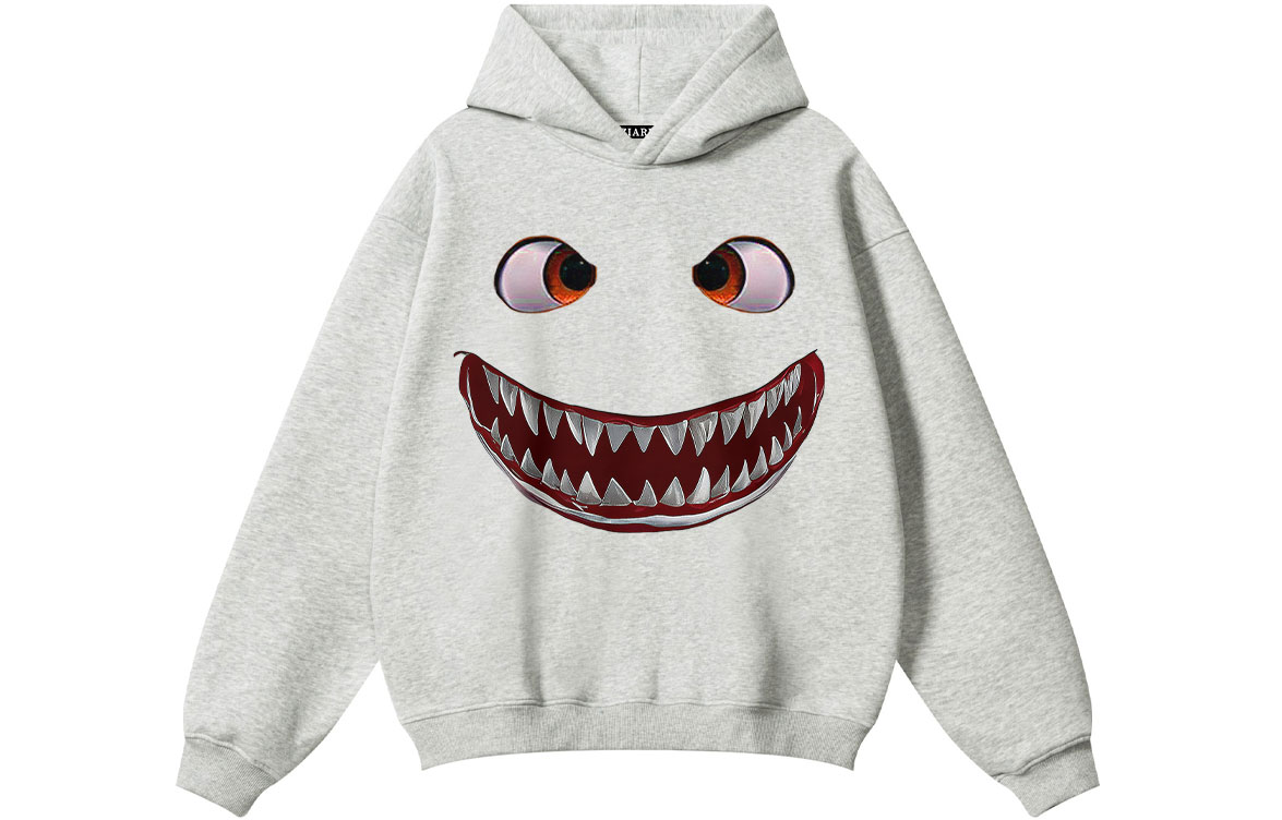 

Толстовка Unisex Hooded Moderate Heavyweight ZIAREL, белый heather серый