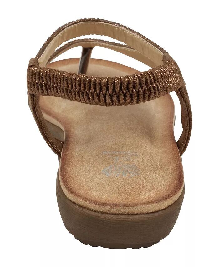Женские асимметричные сандалии на плоской подошве Reille с украшениями GC Shoes, желтый — фото 3
