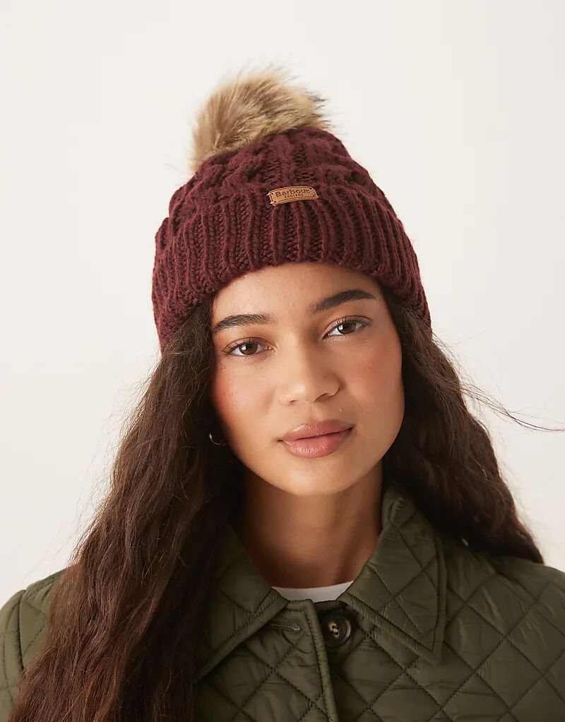 

Шапка-бини Barbour Penshaw цвета бордо