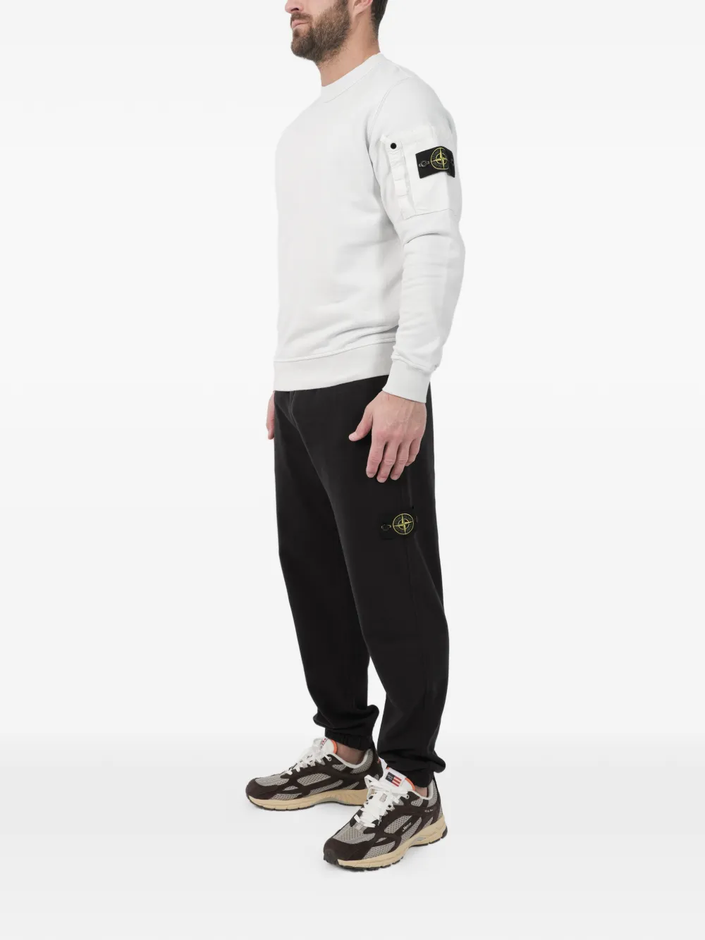 Спортивные штаны с нашивкой-компасом Stone Island, черный — фото 2