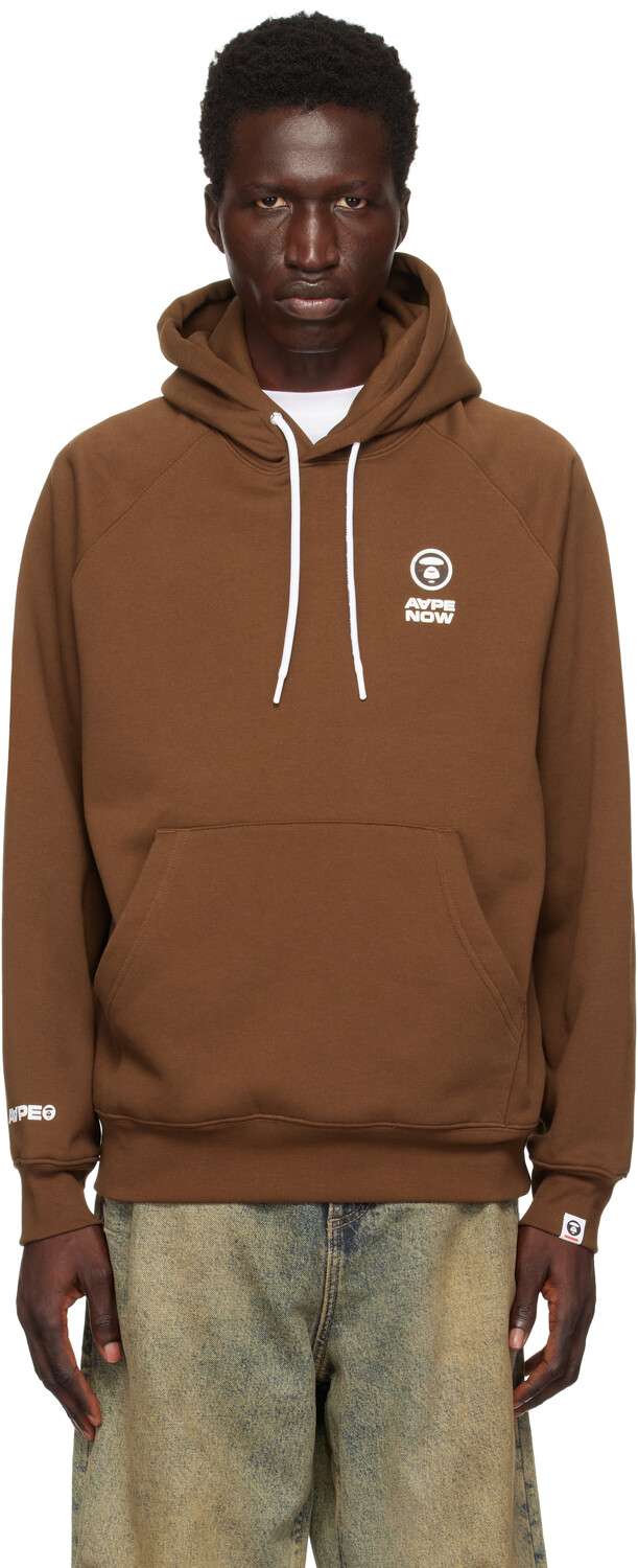 

Толстовка с капюшоном «AAPE Now» AAPE by A Bathing Ape, коричневый