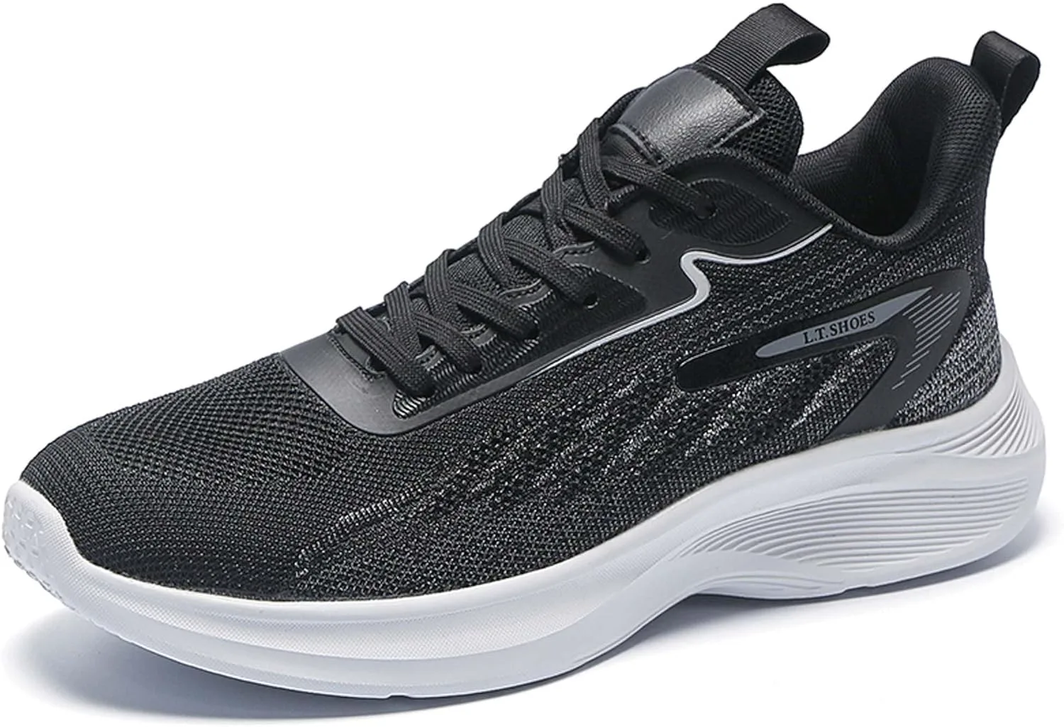 

Мужские кроссовки, Легкие беговые кроссовки, Повседневные кроссовки, Кроссовки для улицы и дома, Мягкая дышащая трикотажная сетка, Нескользящие, амортизирующие, Мужские кроссовки для пробежек, Кроссовки для ежедневной ходьбы Vtiao, черный