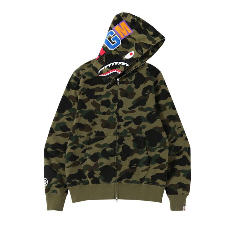 

Худи BAPE Kids 1st Camo Milo Shark Zip Hoodie, Green