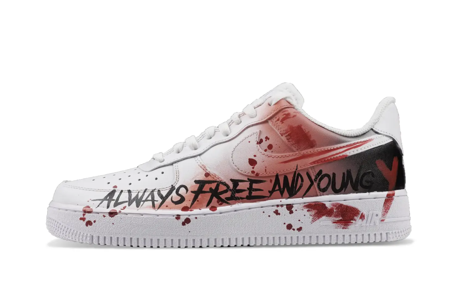 

Nike Кроссовки Air Force 1 для скейтбординга с низким верхом, износостойкие, мужские, белые, красные