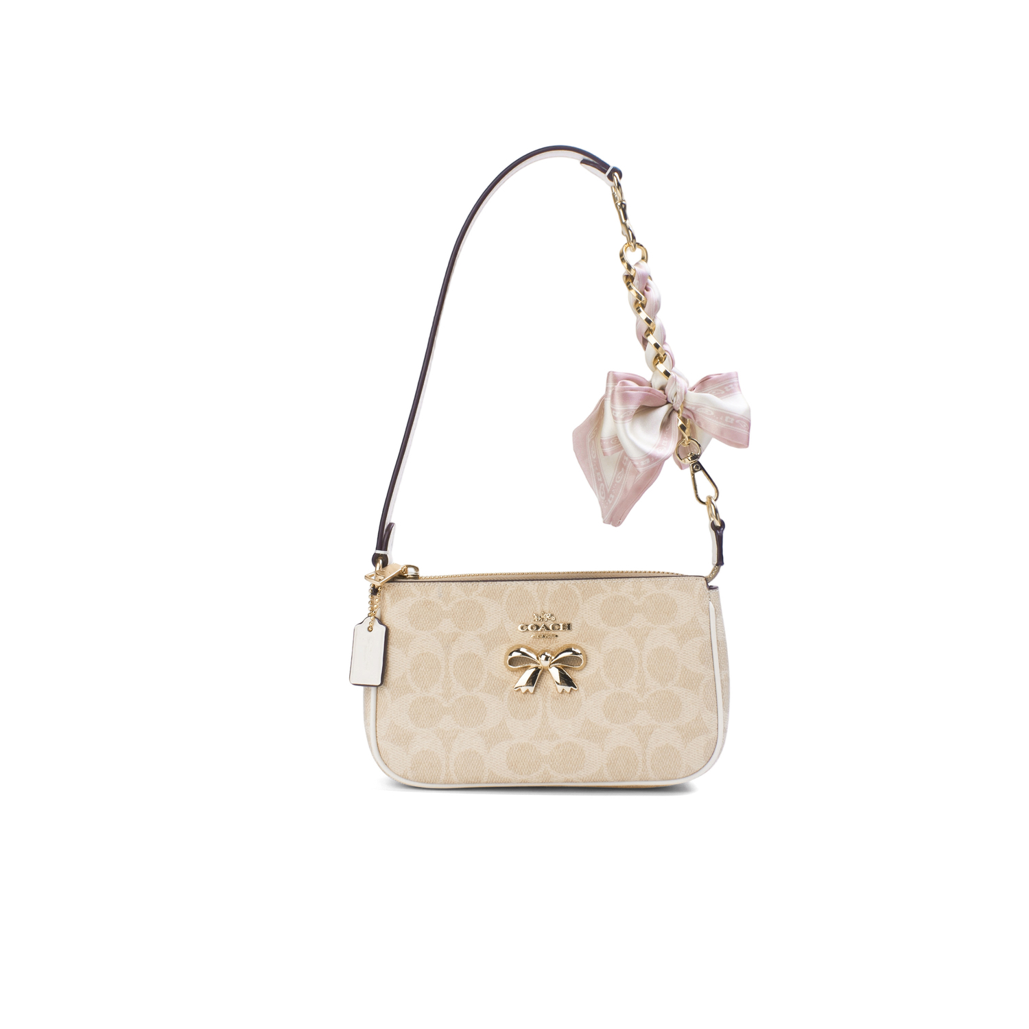 

COACH Ноллита Маленькая женская сумка через плечо из лакированного холста Иридесент Дрими Ди, Butterfly Shadow Follows Fragrance