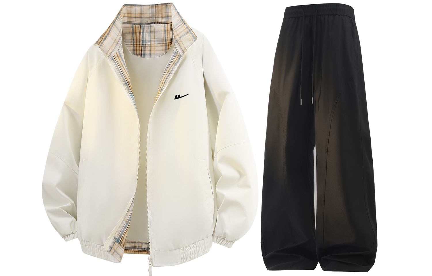 

Ветровка и брюки Unisex WARRIOR, бежевый top+черный fleece-lined pants