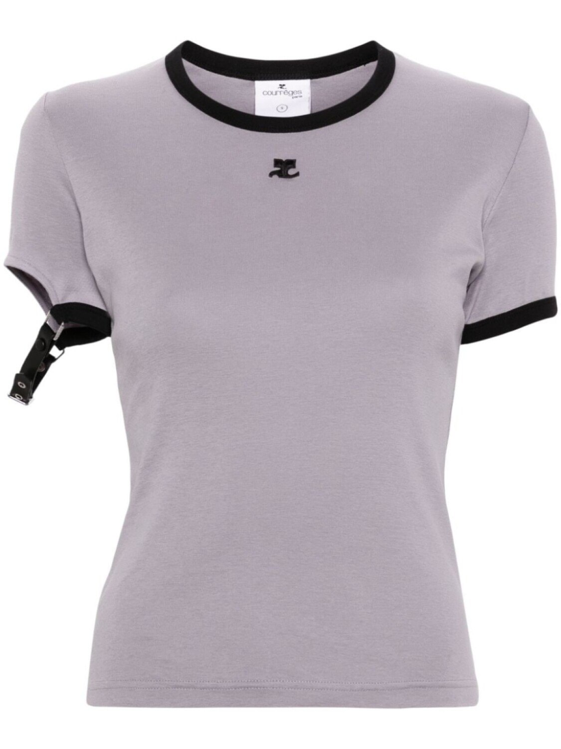 

Courrèges футболка Buckle Contrast, серый