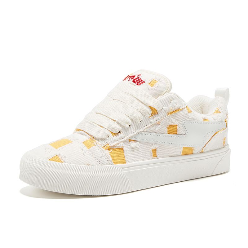 TINMUU Низкие скейтерские кроссовки унисекс Golden Mango Grid, цвет Golden Mango Grid — фото 4