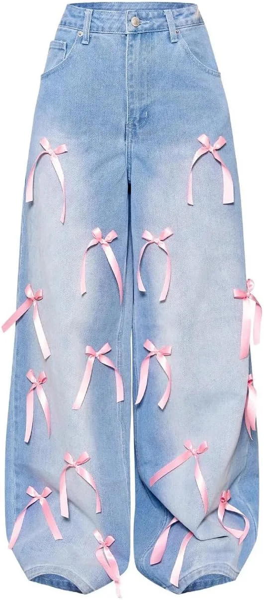 Джинсы женские high-waist wide-leg straight — фото 4